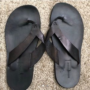 italian leather flip flops